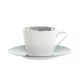 Set skodelica za čaj s podstavkom Loop Ardesia 270ml / 6 kos / sivo-modra / porcelan