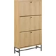 Preklopna omarica za čevlje v hrastovem dekorju v naravni barvi 72x140x25 cm Albany – Actona