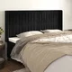 Vidaxl Vzglavje z ušesi črn 163x16x118/128 cm žamet