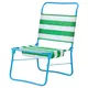 STRANDÖN Stolica za plažu, bela zelena/plava