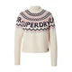 Superdry Pulover kremna/marine/svetlo modra/oranžna