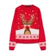 VERO MODA Pulover CMFrostydeer mešane barve/rdeča