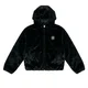 Converse  HOODED FAUX FUR JACKET  Črna