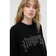 Bombažen pulover Aniye By črna barva