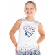 Majica kratkih rukava za djevojčice Lucky in Love Novelty Print Just Fly Tank - multicolor