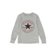Converse unisex za otroke. 866243 Majica z dolgimi rokavi in sivim našitkom s kljukico (5anos= 104/110 cm), Priložnostno, Siva, Bo