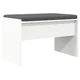 Vidaxl Haldna klop z blazino Bela 63 x 38 x 40 cm