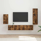 Komplet TV omaric 3 pcs Dimljeni oreh Konstruiran les - vidaXL - Rjava - 51.13 - 30 x 31 x 100 cm - 2025-vidaXL-Uvoz_2