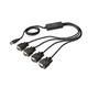 slomart Digitus pretvornik USB-A na 4x RS232 (DB9), 1.5m, črn