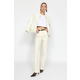 Trendyol Ecru High Waist Wide Leg Jeans