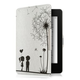 Preklopni ovitek z oblikovanjem marmor za Amazon Kindle Paperwhite 3 - črna
