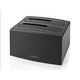 NEDIS HDDUDB3210BK USB 3.2 Dupli docking station za 2.5/3.5 SATA hard diskove, Kloniranje max 8TB