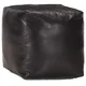 Greatstore Tabure črn 40x40x40 cm pravo kozje usnje