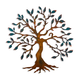 Wallity Zidna dekoracija Tree 2, 60x60cm