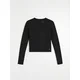 Sinsay - Sportska majica sa dugim rukavima slim fit Gym Hard - crno