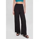Womens wide viscose pants in black color