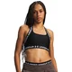 Ženski nedrček Under Armour HeatGear Mid T-Back Ultimate Black/White M