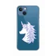 TELEMPIRE Silikonska maska Print Skin za iPhone 13 6.1 Purple Unicorn providna