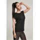 Womens Organic T-Shirt with Extended Shoulder Black