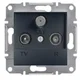 Schneider ASFORA R-TV-SAT vtičnica (1dB) brez okvirja antracit EPH3500171