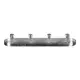 Autronic Svečnik UM1033 SIL Metal candle holder - for 4 conical candles, oval, silver
