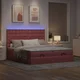 vidaXL vidaXL Otomanski posteljni okvir z vzmetnicami roza 200x200cm žamet, (21608965)