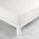Bela napenjalna bombažna rjuha 90x190 cm Lina – douceur dintérieur
