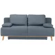 Dieter Knoll BOXSPRING ZOFA, modra, siva tekstil