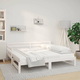 vidaXL Izvlečna dnevna postelja bela 2x(90x190) cm trdna borovina