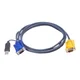 shumee Aten USB kabel 1,8 m 2L5202UP VGA črne barve HD-15/USB A/sphd-15 moški-moški, 2L-5202UP