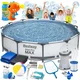 shumee Vrtni bazen z okvirjem 366 x 76 cm 16-v-1 Bestway 56416 + naprava za mehurčke BREZPLAČNO