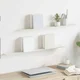 vidaXL Ležeča polica 2 kos Bela 80 x 9 x 2,5 cm Jeklo