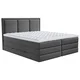 MID.YOU POSTELJA BOXSPRING 200 cm  x 220 cm , tekstil antracit