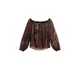 Desigual Bluza rjava / oliva / burgund / črna