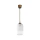 Brilagi - Viseči LED lestenec RETRO GLASS 1xE27/60W/230V premer 14 cm rjava/bela