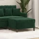 shumee vidaXL Tabure za noge temno zelen 70x55x41 cm žamet
