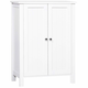 KLEANKIN Kopalniška omarica 2 polici 2 vrata z ročaji mdf 60 x 30 x 80cm bela