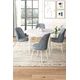 Hanah Home Set Trpezarijski sto i 4 stolice, Sivo-beli