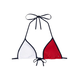 Tommy Hilfiger za ženske. UW0UW05972 Večbarvni prešiti zgornji del bikinija z logotipom (M), Oblačila za plažo, Najlon