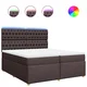 vidaXL vidaXL Box spring postelja z vzmetnico temno rjav 200x200 cm blago, (21307657)