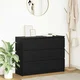 shumee vidaXL Komoda črni hrast 100x35x76 cm inženirski les