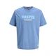 JACK & JONES Majica Amalfi kremna/voda/nebeško modra