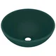 MAISON CHIC Razkošen Umivalnik - Kopalna umivalnik - Lavabo okrogel mat temno zelen 32,5x14 cm keramičen, (21684897)