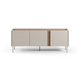 Kremno bela/naravna TV omarica v hrastovem dekorju 140x53x35 cm Lucile – Marckeric
