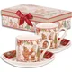 Darilni set 2 božičnih skodelic s podstavki Gingerbread 180 ml