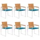Vrtne stolice s jastucima 6 kom od masivnog bagremovog drva