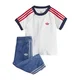 adidas Komplet majica in hlače Denim JC7863 Modra Regular Fit