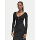 Elisabetta Franchi Bluza MD-005-67E2-V280 Črna Slim Fit
