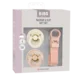 BIBS - Darilni set Liberty Colour 0-6m in priponka za dudo Loop - Blush