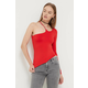 Majica dugih rukava Tommy Jeans za žene, boja: crvena